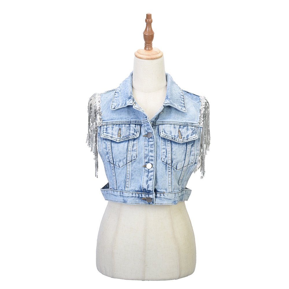 Personalised  Denim Waistcoat