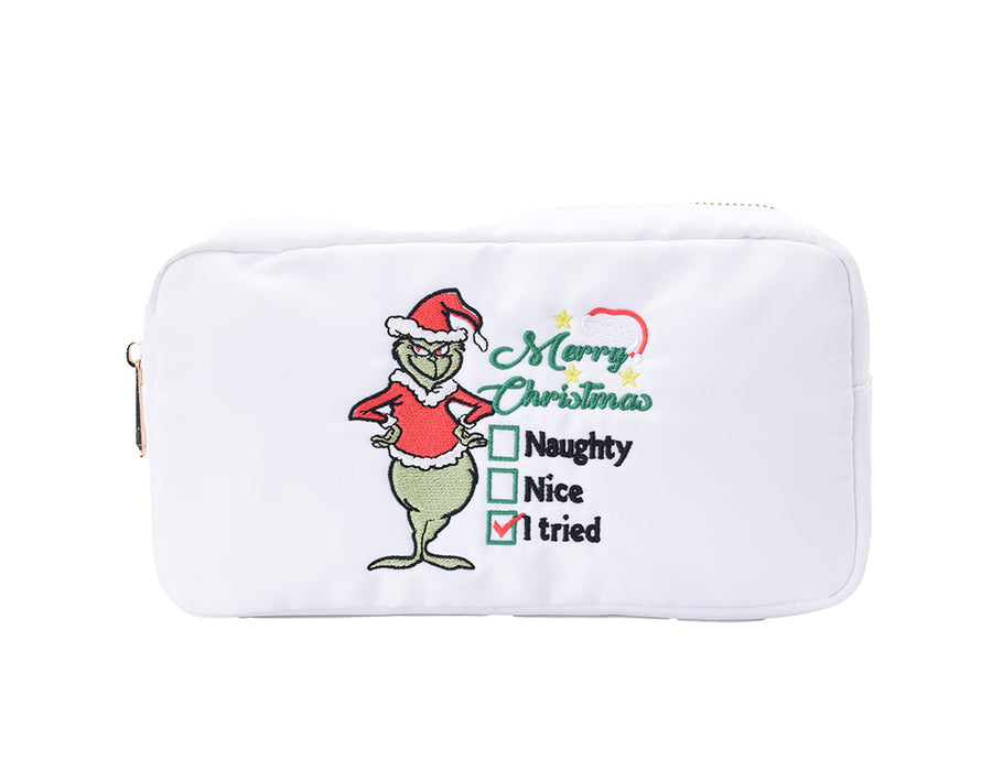 White Small Pouch - GRINCH I Tried