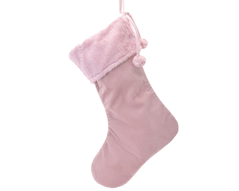 Personalised Velvet Christmas Pom Pom Stocking