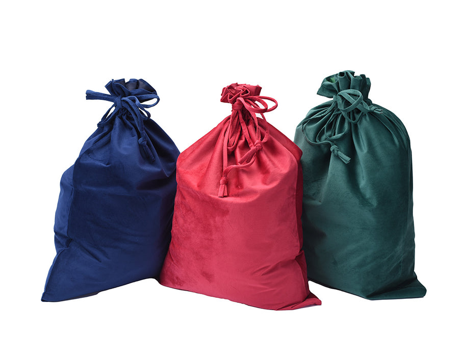 Velvet Midi Christmas Sacks, Personalised