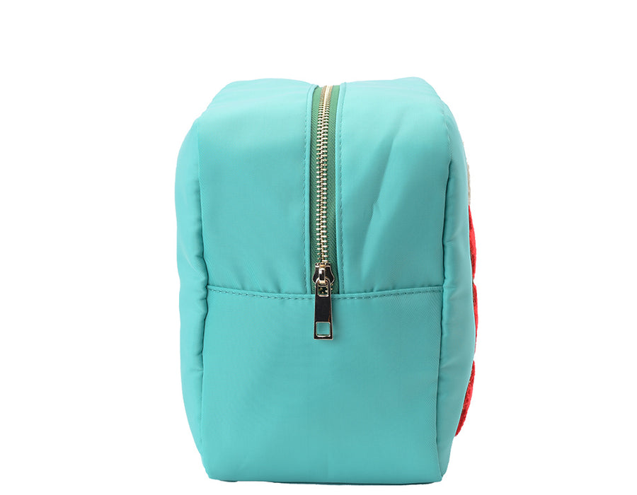 Green Large Pouch - Tree Patches