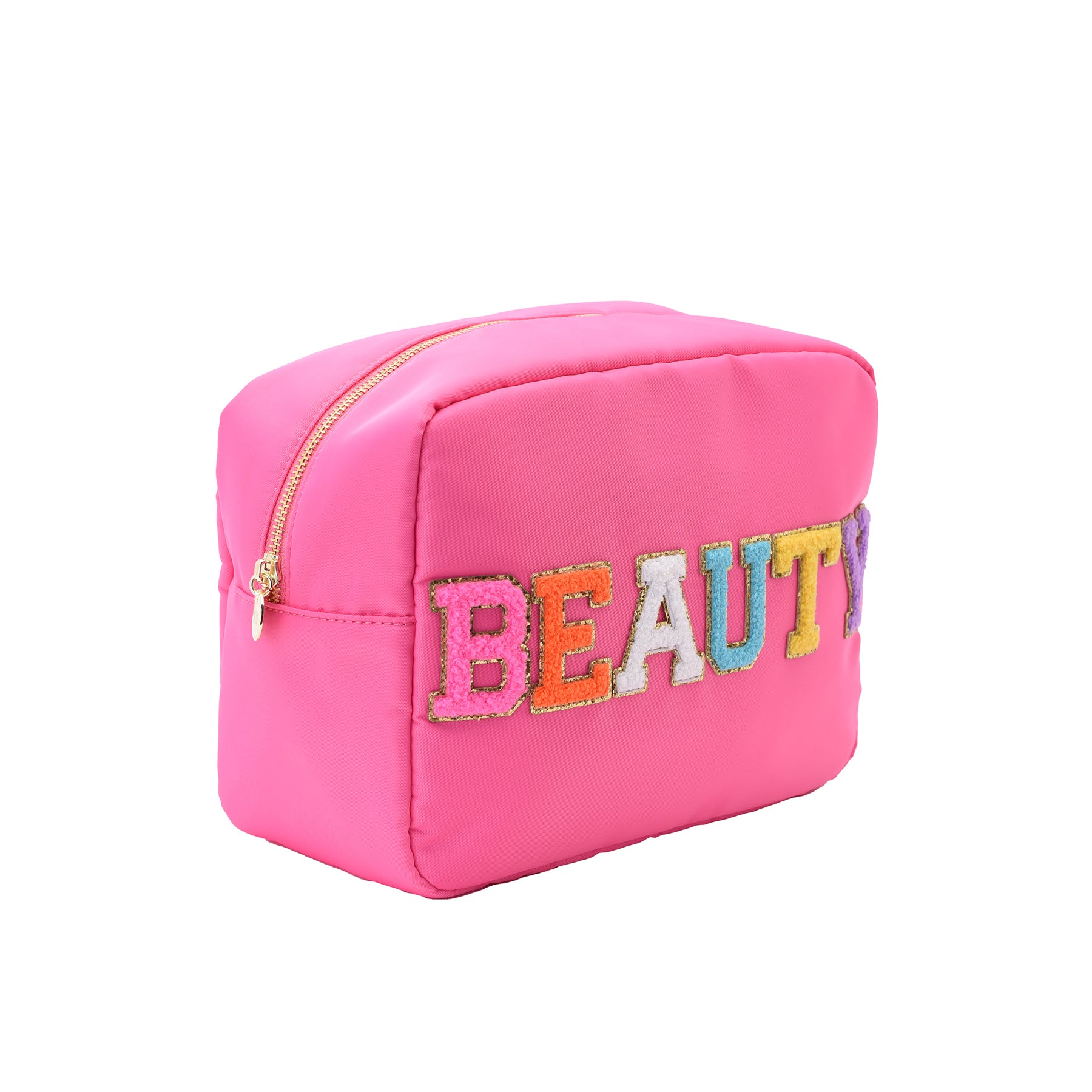 Large Candy Pink “Beauty” Pouch - The Happy Tribe