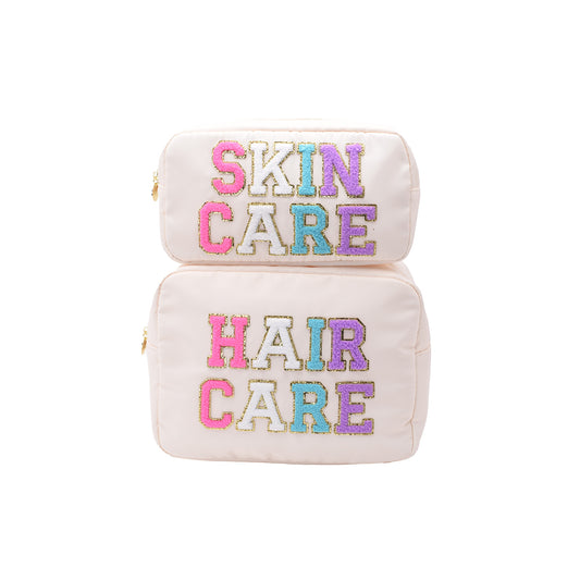 “Skin Care & Hair Care” Bundle – Large & Medium Pouches - The Happy Tribe