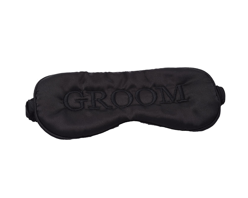 Groom Black Eye Mask