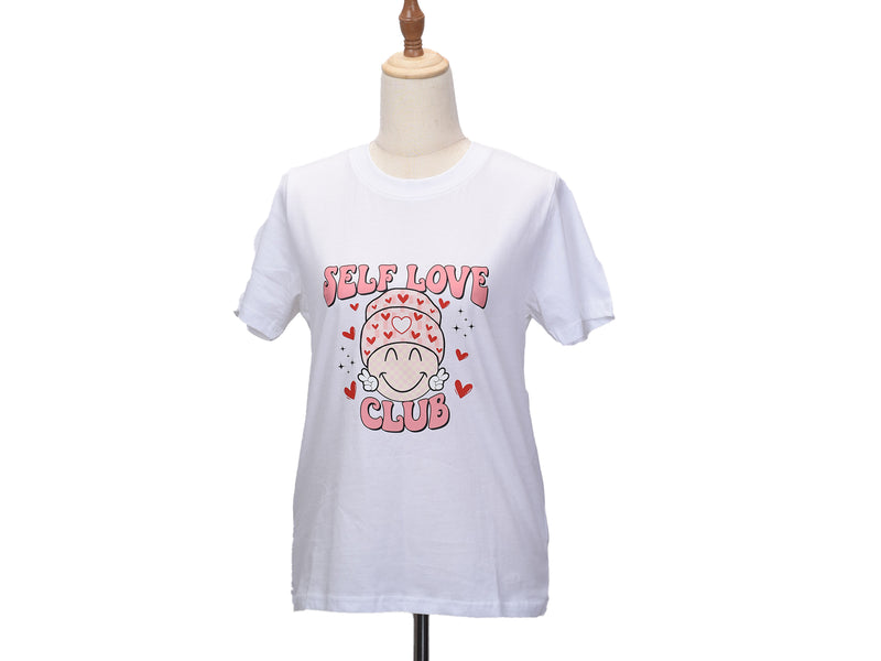 White“ Self Love” Club T Shirt