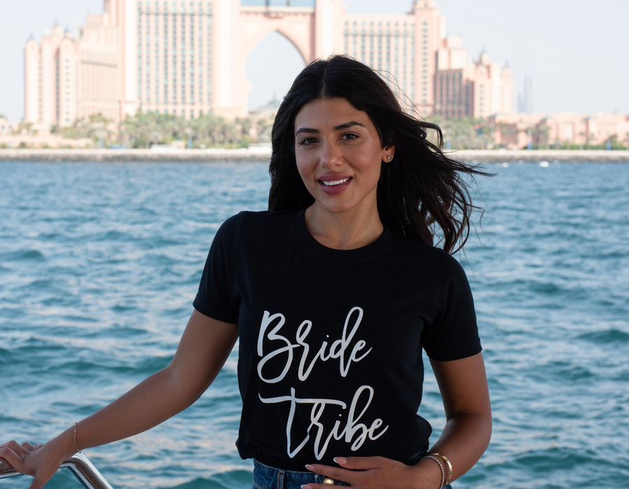 Black “Bride Tribe” T Shirt