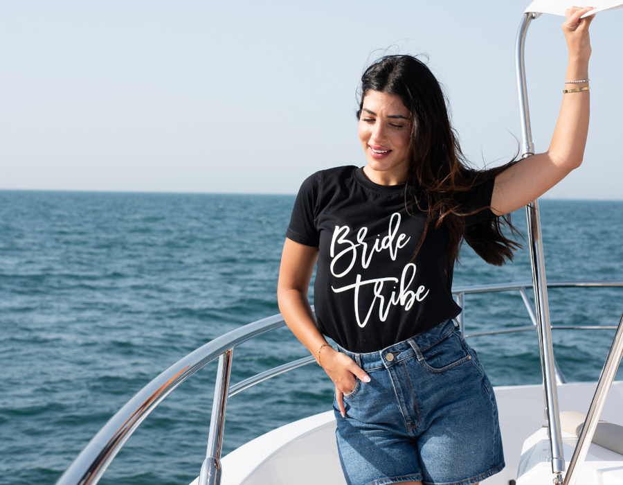 Black “Bride Tribe” T Shirt