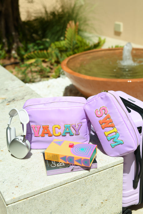 Lilac “Vacay & Swim” Bundle, Large & Medium Pouch