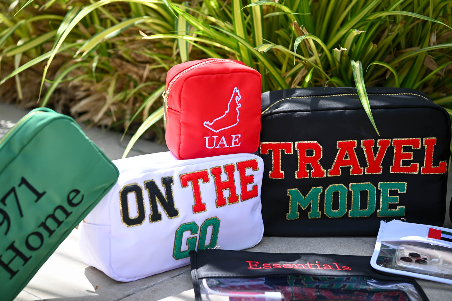Luxury Red “UAE” Extra Small Pouch