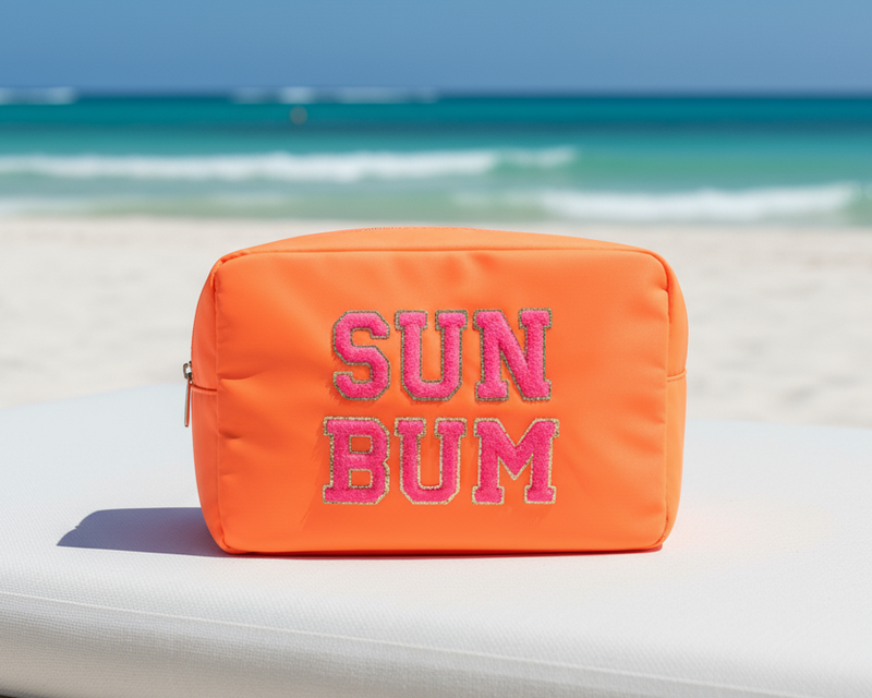 Large Neon Orange Pouch “Sun Bum”