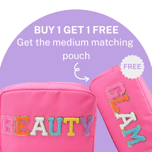 Large Candy Pink “Beauty” Pouch