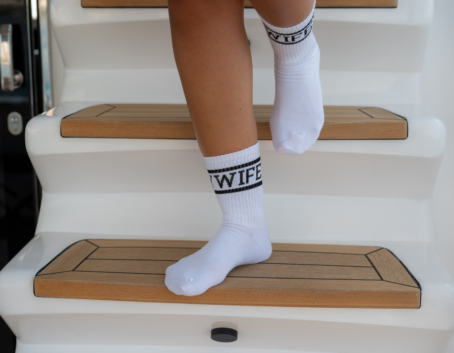 Wifey Socks, Cozy White Socks for Newlyweds & Honeymoon