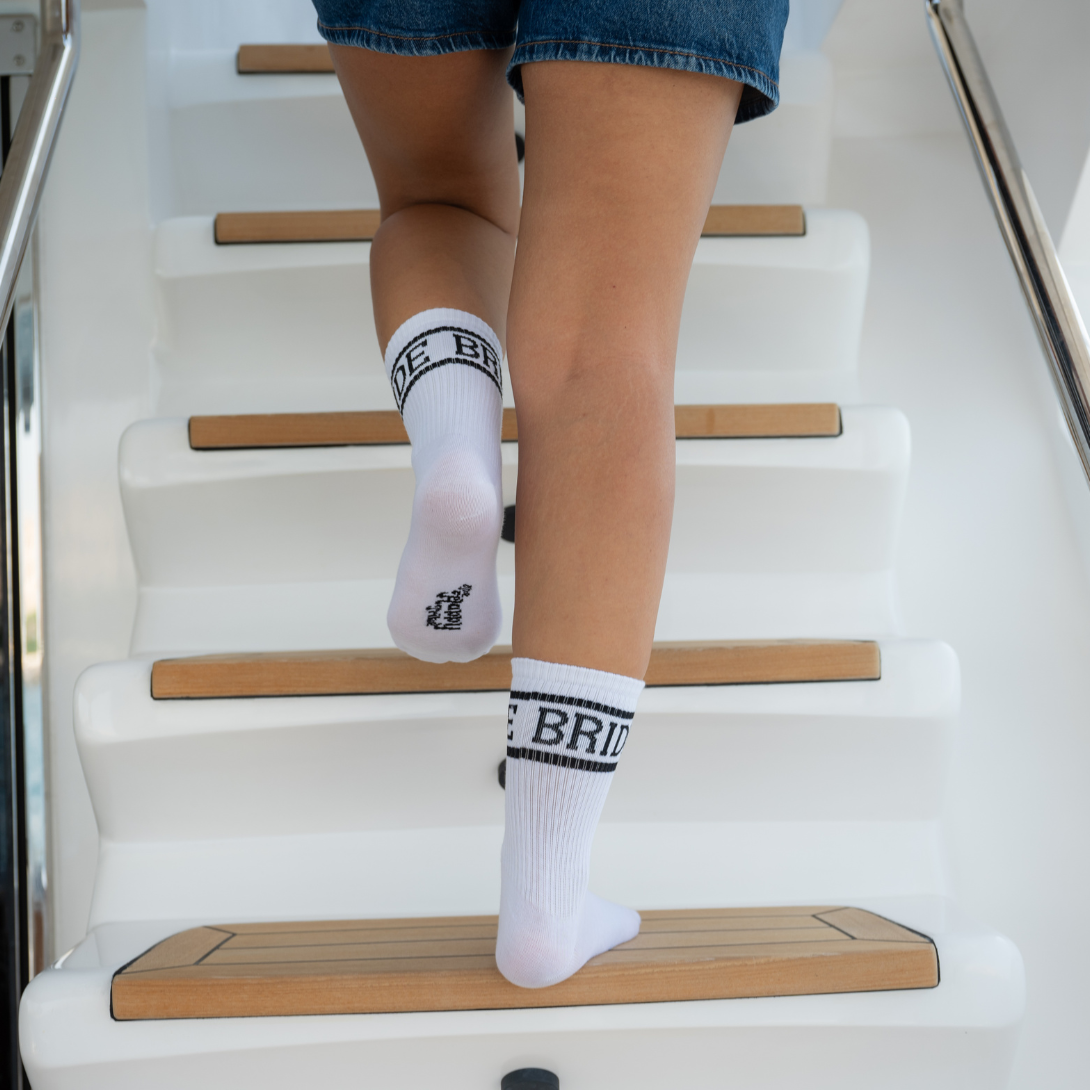 Bride Socks,  Cozy White Socks - The Happy Tribe