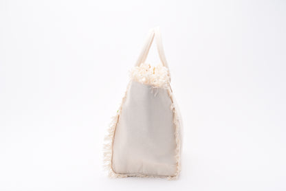 Cream St Bart’s Tote - “Travel” Bag - The Happy Tribe