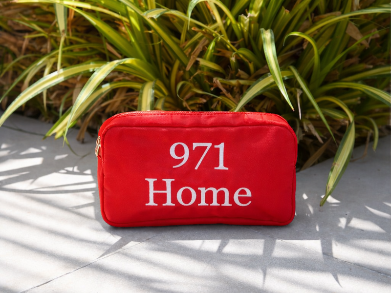Luxury “971 Home” Small Pouch