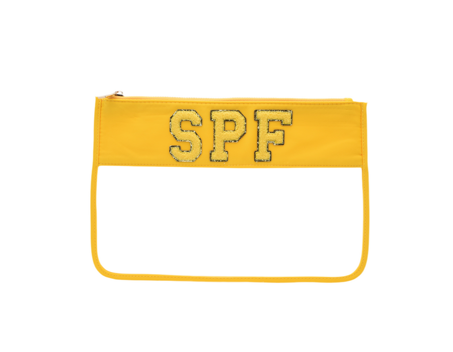 Yellow SPF Travel Pouch - Sun Protection Essentials Organiser