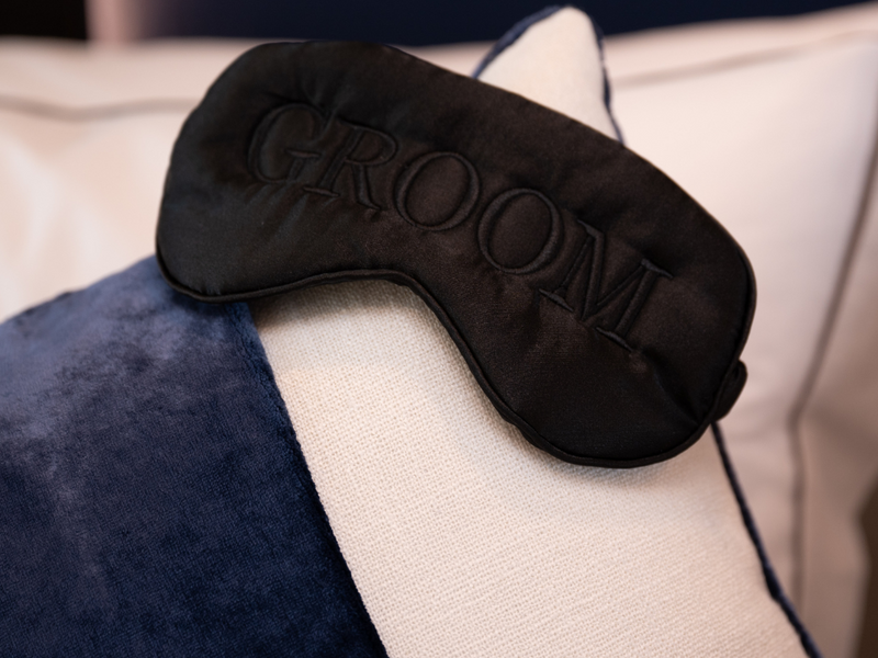 Groom Black Eye Mask