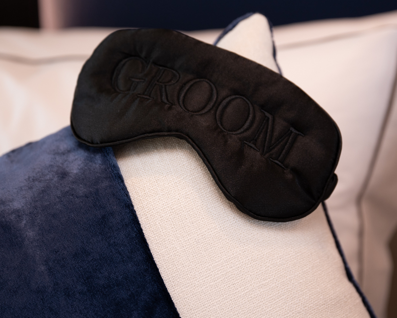 Groom Black Eye Mask