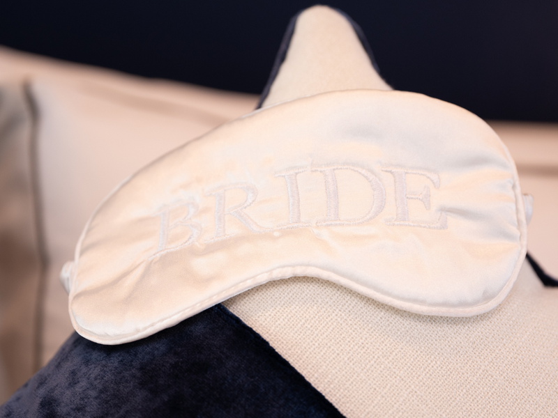 “Bride” White Eye Mask – Soft Satin Sleep Mask for Wedding Morning & Honeymoon