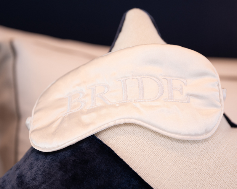 “Bride” White Eye Mask – Soft Satin Sleep Mask for Wedding Morning & Honeymoon