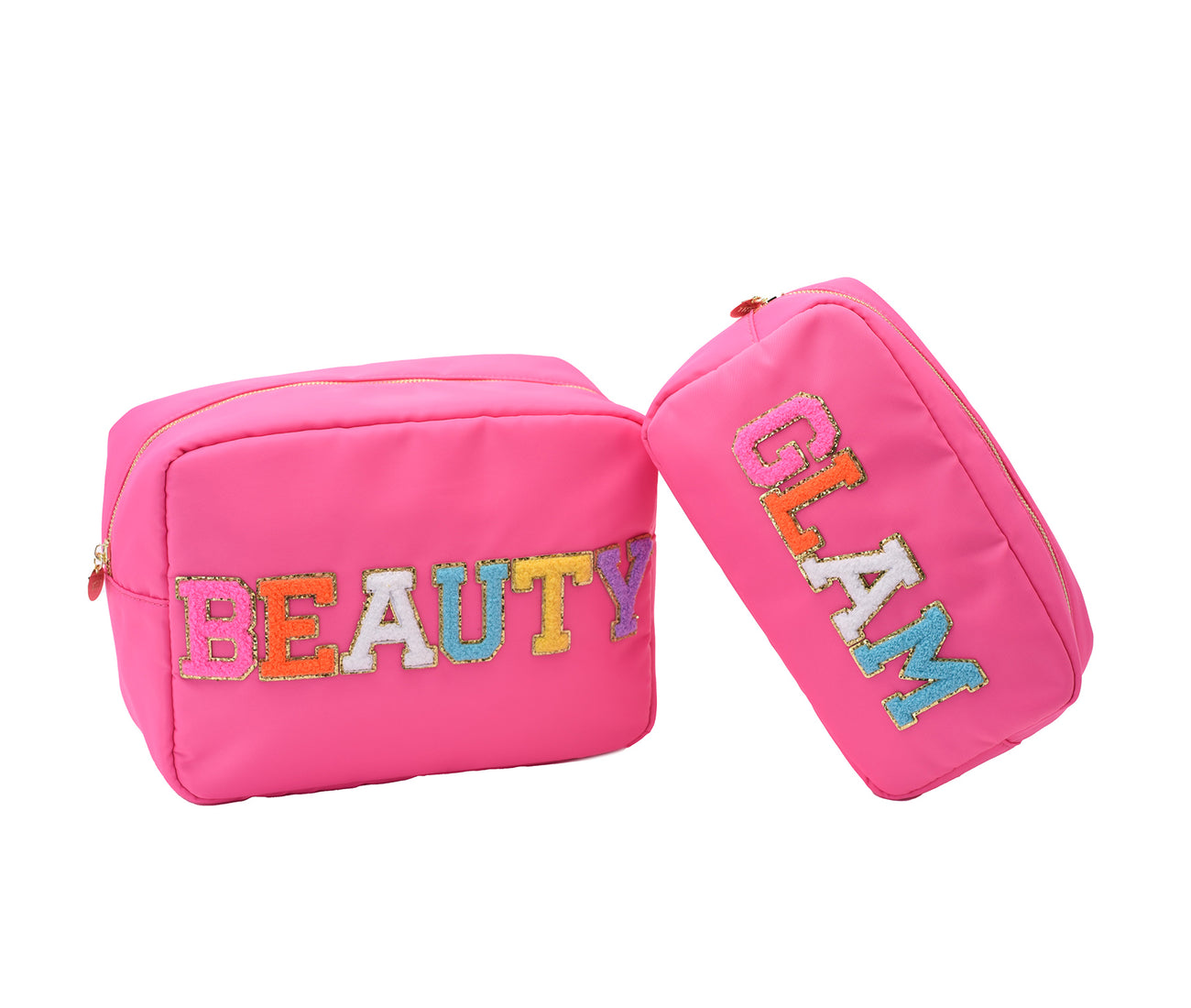Candy Pink “Glam & Beauty” Bundle, Large & Medium pouch