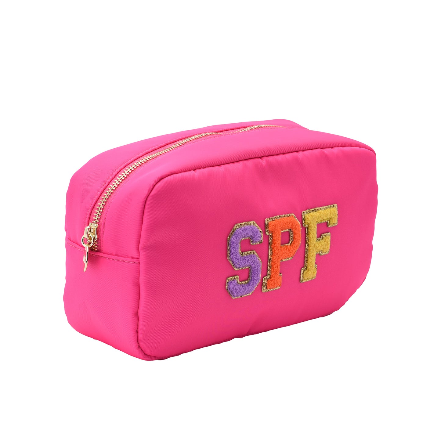 Neon Pink “Travel & SPF” Bundle – Large & Medium Pouches - The Happy Tribe