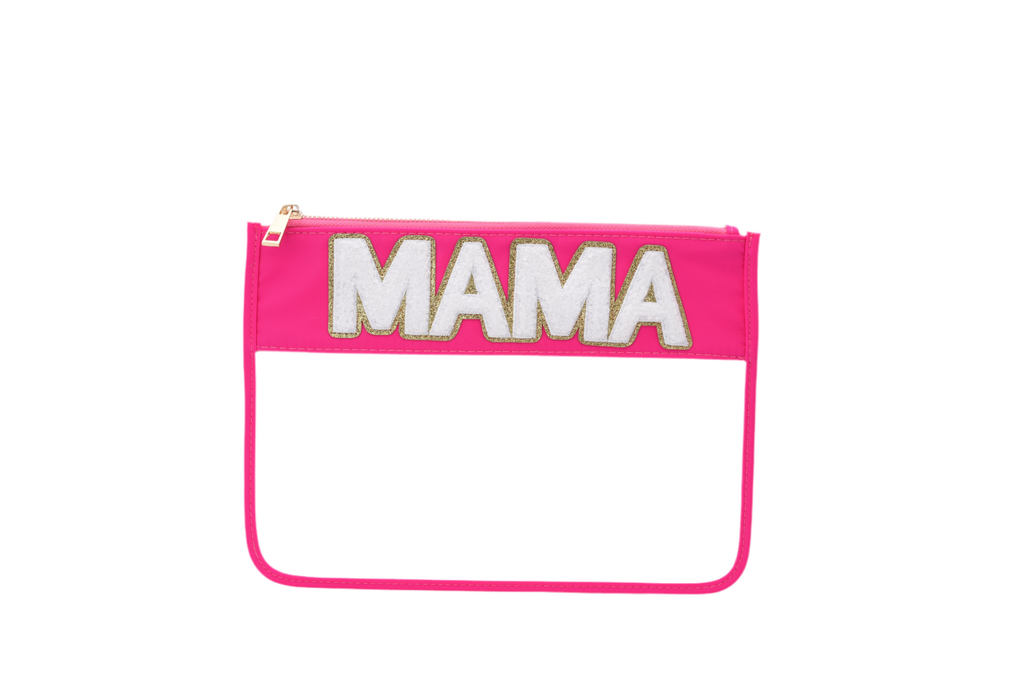 "Mama" Travel Pouch, Neon Pink