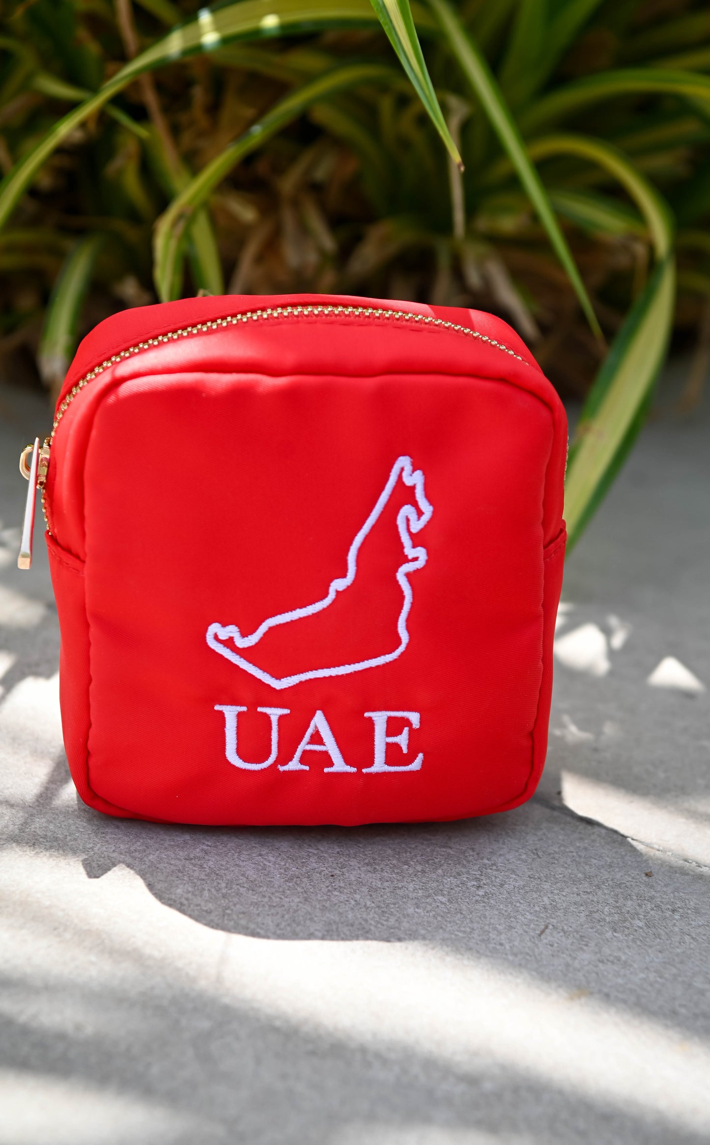 Luxury Red “UAE” Extra Small Pouch