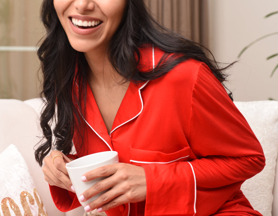 Women’s Red Cotton Pjs