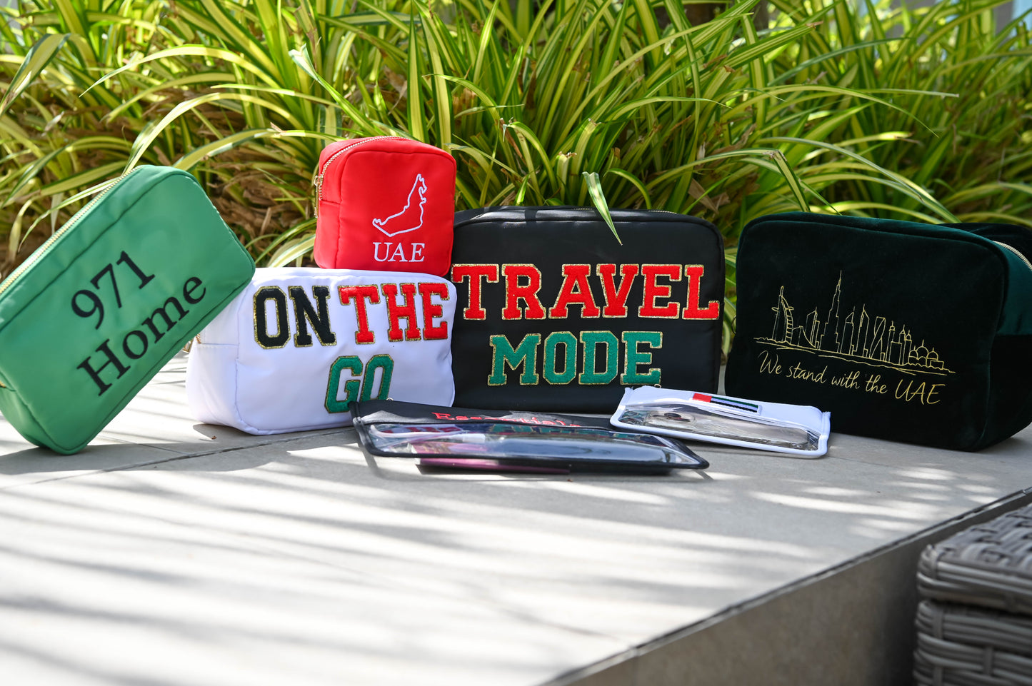 Luxury Red “UAE” Extra Small Pouch