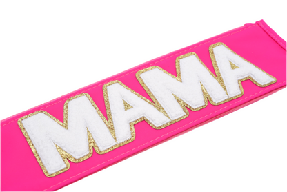 "Mama" Travel Pouch, Neon Pink