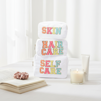 White "Self Care Bundle, Self Care, Hair Care, Skin" , Large, Medium & Small Pouch