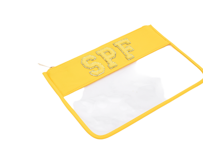 Yellow SPF Travel Pouch - Sun Protection Essentials Organiser