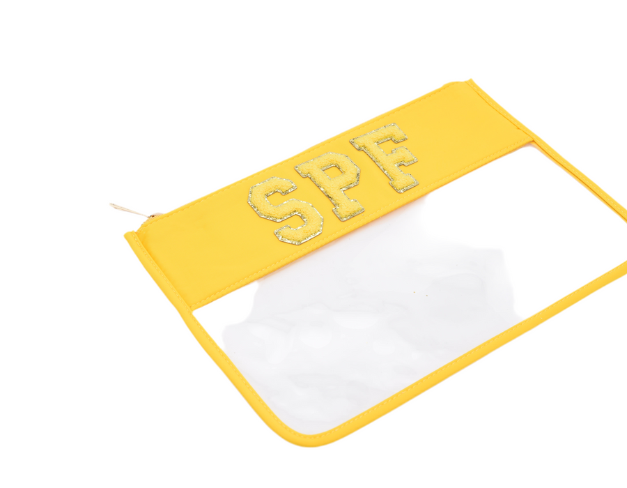Yellow SPF Travel Pouch - Sun Protection Essentials Organiser