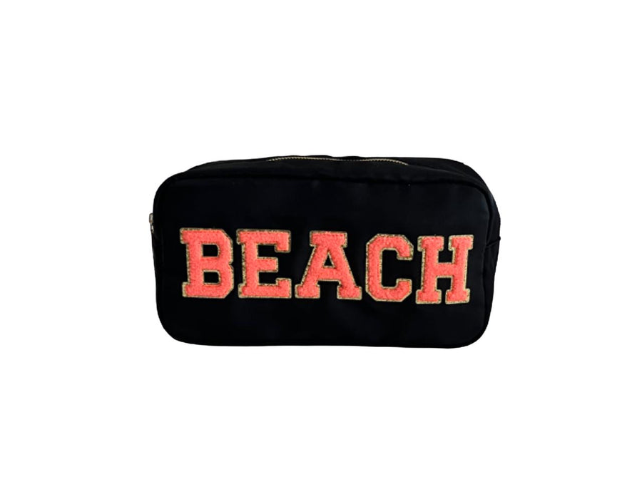 Black Medium Pouch - “Beach