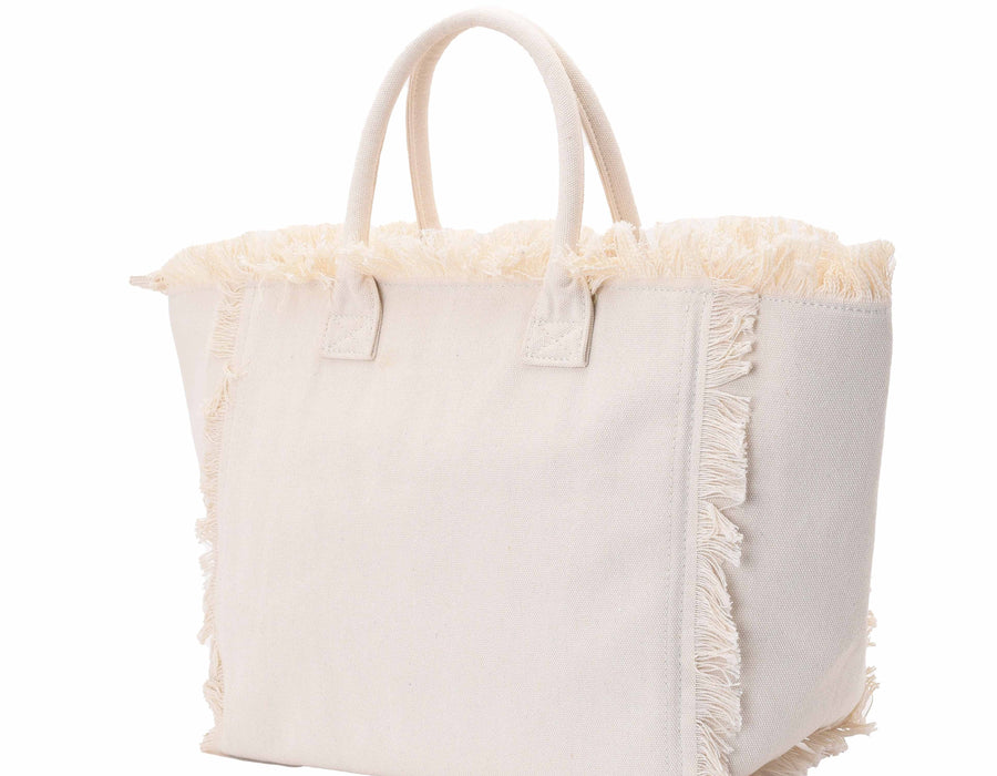 Cream St Bart’s Tote - “Hitched”