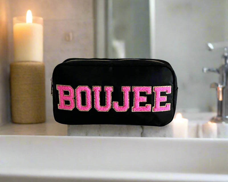 Black Medium Pouch - “Boujee