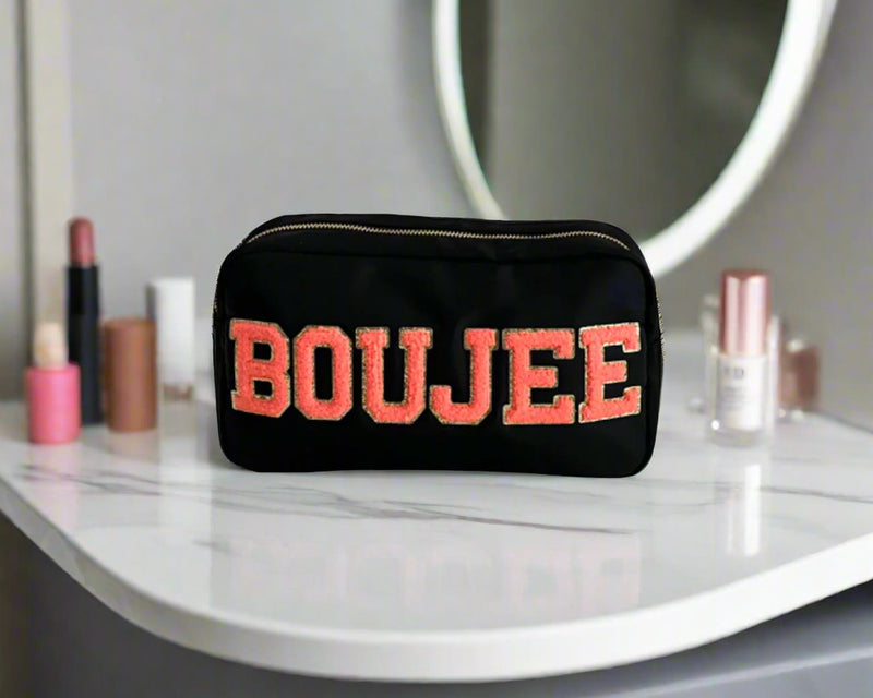 Black Medium Pouch - “Boujee