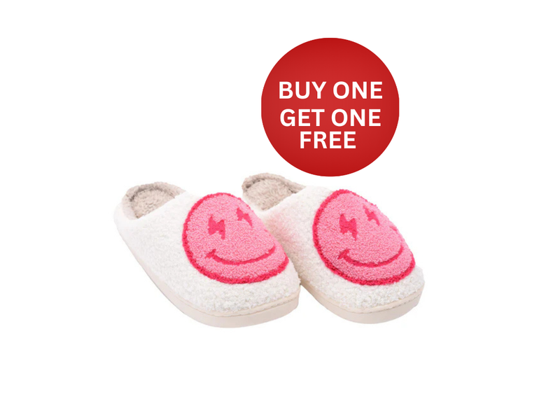 Lightning Smiley Slipper - Pink (Personalised)