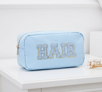 Baby Blue Medium Pouch - "Hair" - The Happy Tribe
