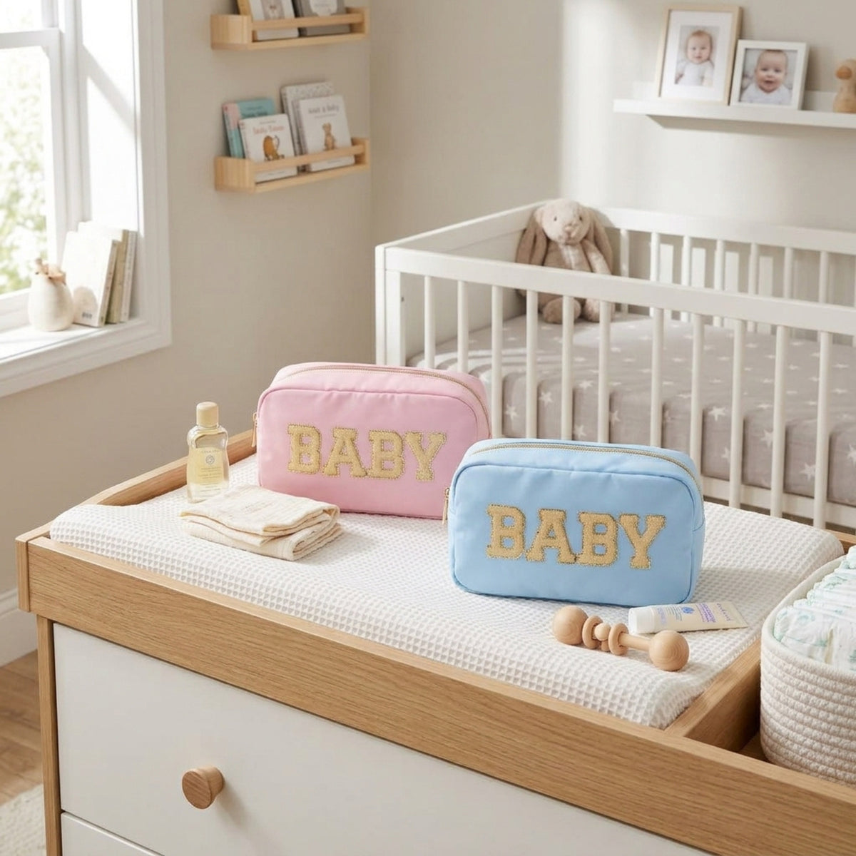 "BABY" Medium, Baby Pink, Keepsake Pouch