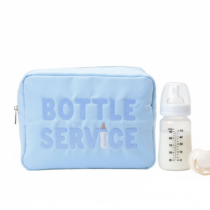 "Bottle Service" Large Pouch, Baby Pink