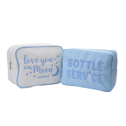"Little Things" Medium Pouch, Baby Blue