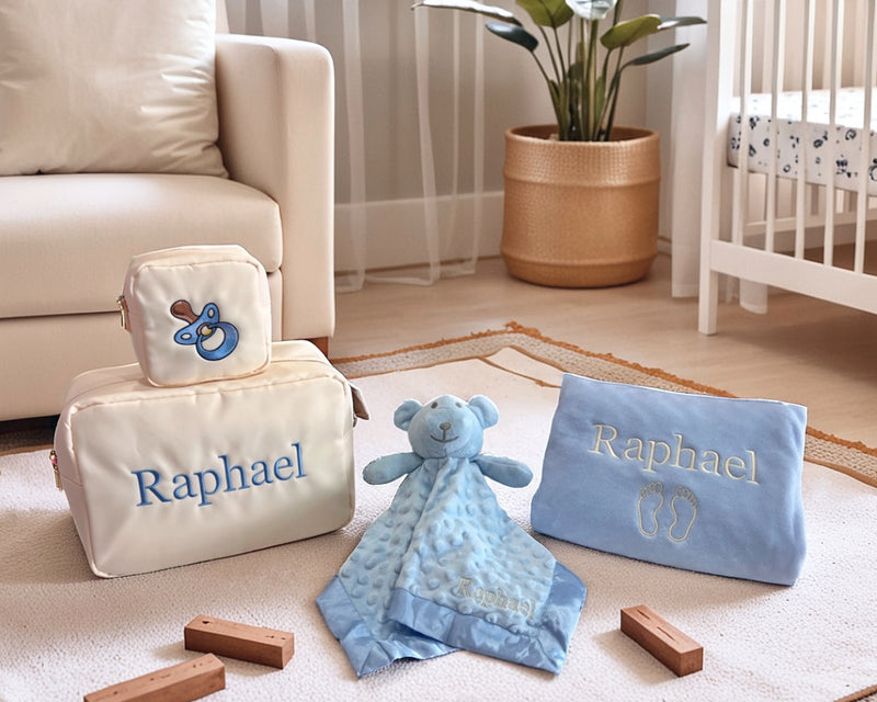 Personalised Baby Gift with Comforter and Dimple Blanket - Limited Edition