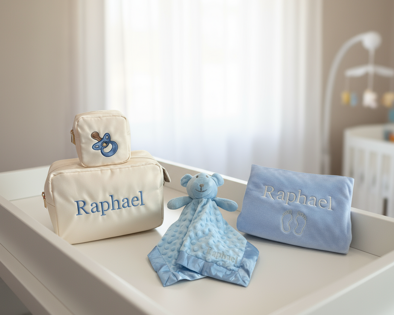 Personalised Baby Gift with Comforter and Dimple Blanket - Limited Edition