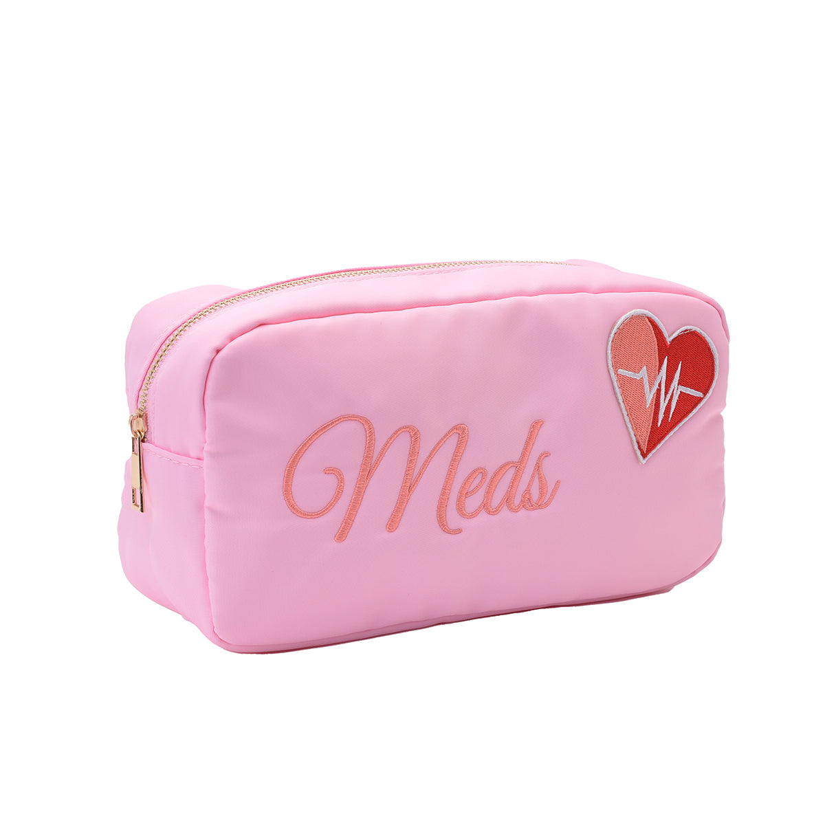 "Meds" Medium Pouch, Baby Pink