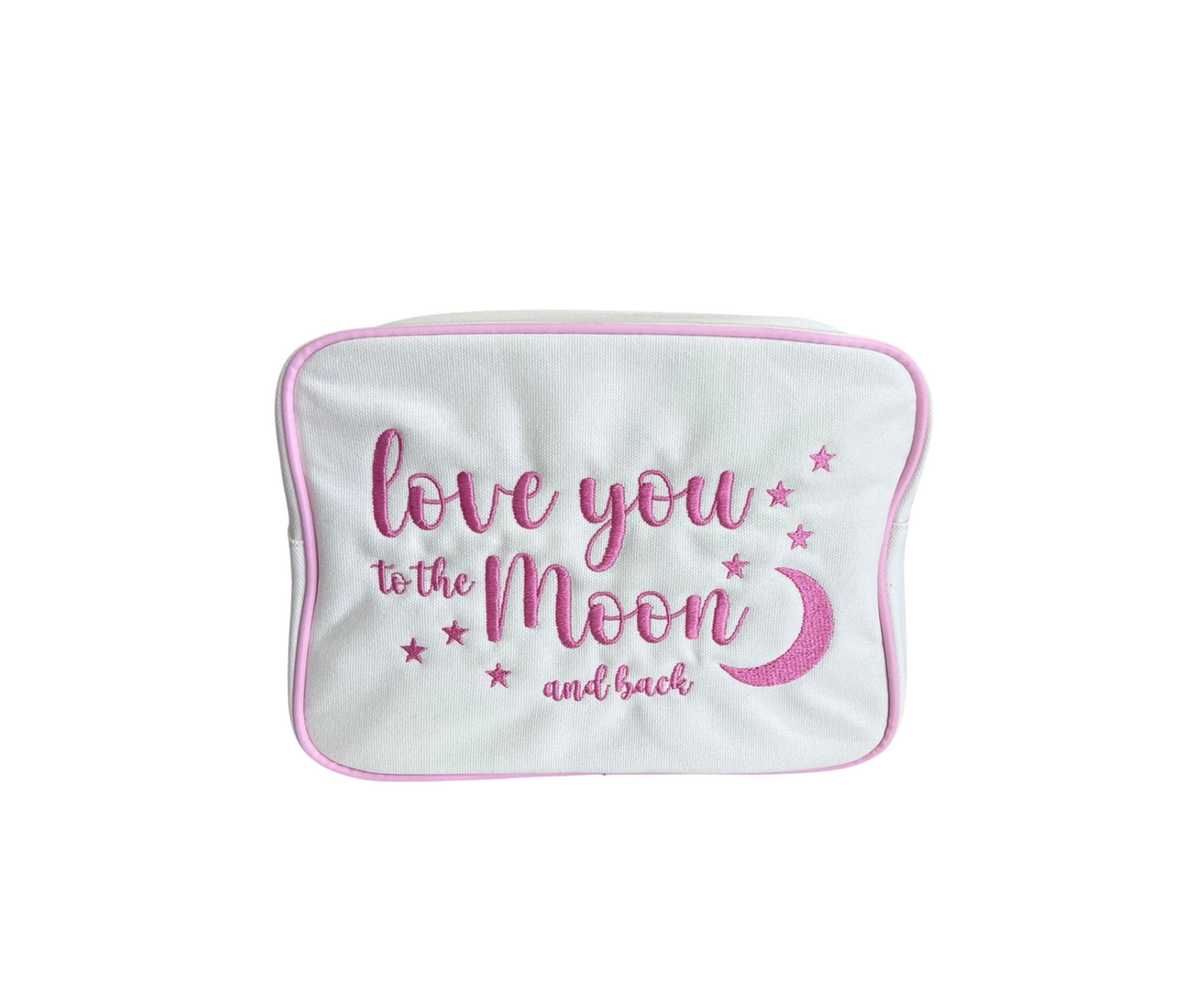 Cream Baby Pink Large Pouch 