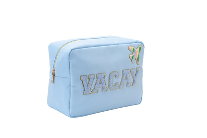 Baby Blue Large Pouch - "Vacay" - The Happy Tribe