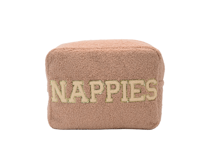 Beige Teddy Large Pouch - 