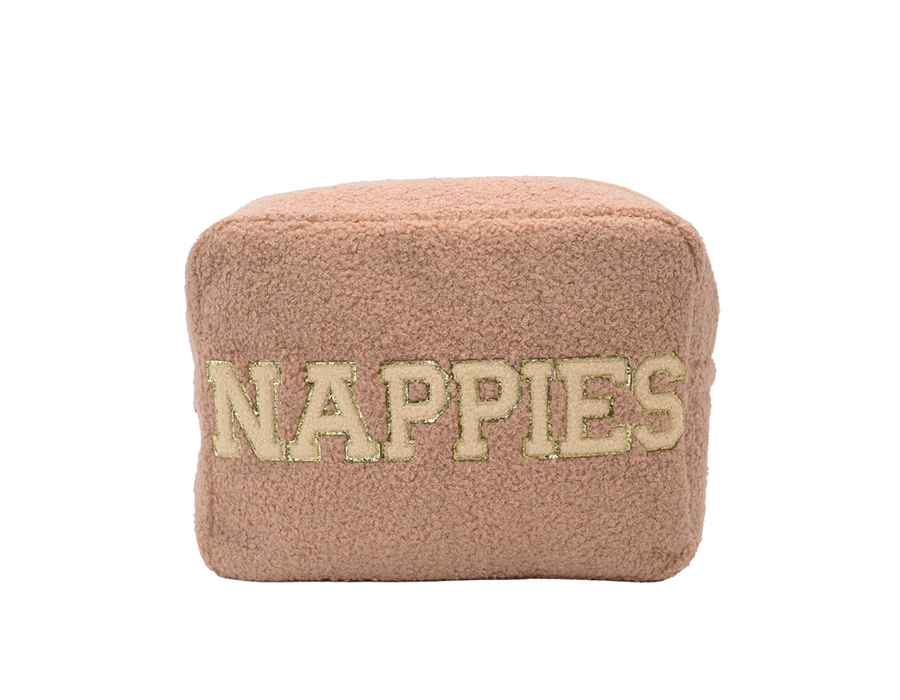 Beige Teddy Large Pouch - 
